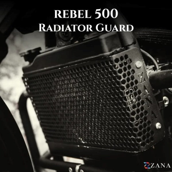 Zana Radiator Guard Honeycomb Black For Honda Rebel 500 (Coming Soon Pre-Booking Open Now) - ZI-8627