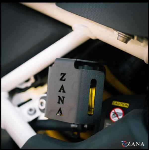Zana-Rear Oil Reservoir Hex Cover (Black) For TVS Apache RTX 300-ZI-8734