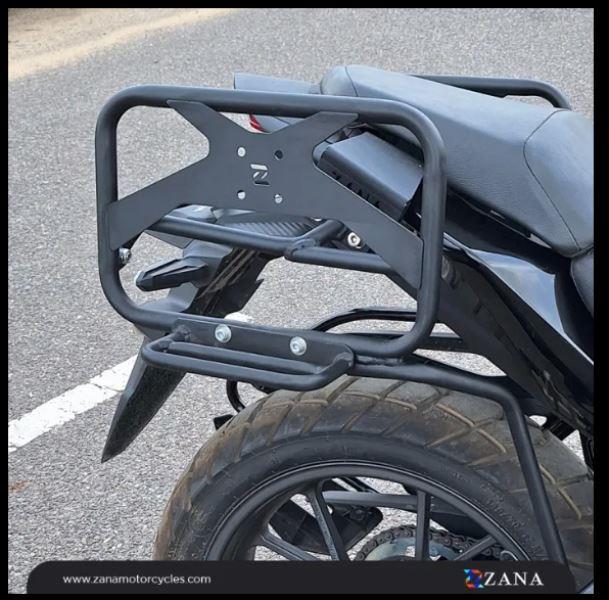 Zana-Roadster Saddle Stay with Exhaust Sheild With Jerry can Mount For Honda2 CB200X (Black)-ZI-8506