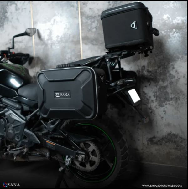 Zana-Roadster Saddle Stay with Exhaust Sheild with Jerry can Mount for Kawasaki Versys 650-ZI-8497