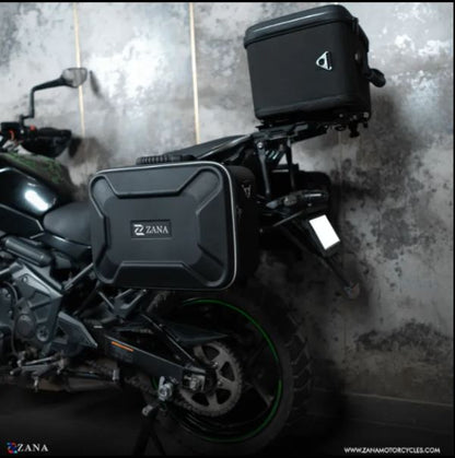 Zana-Roadster Saddle Stay with Exhaust Sheild with Jerry can Mount for Kawasaki Versys 650-ZI-8497