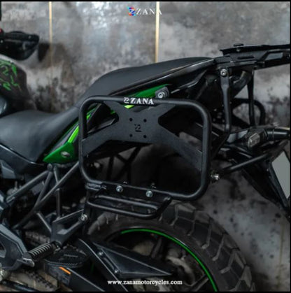 Zana-Roadster Saddle Stay with Exhaust Sheild with Jerry can Mount for Kawasaki Versys 650-ZI-8497