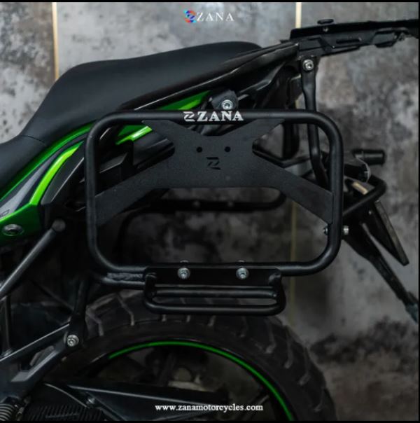 Zana-Roadster Saddle Stay with Exhaust Sheild with Jerry can Mount for Kawasaki Versys 650-ZI-8497