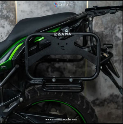 Zana-Roadster Saddle Stay with Exhaust Sheild with Jerry can Mount for Kawasaki Versys 650-ZI-8497