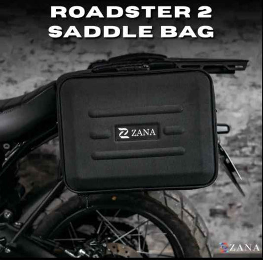 Zana-Roadster 2 Saddle Bag (50Ltr Pair Bag) - 25Ltr Each For TVS Apache RTX 300-ZI-BG-014