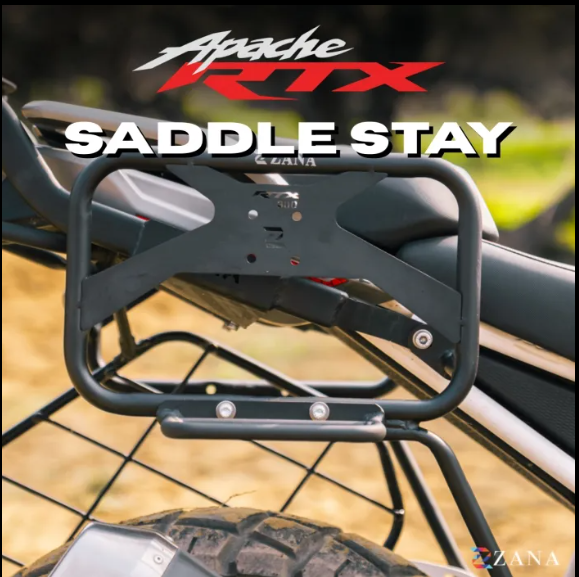 Zana-Roadster Saddle Stay With Jerry Can Mount (Black ) For TVS Apache RTX 300-ZI-8718