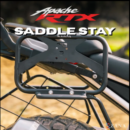 Zana-Roadster Saddle Stay With Jerry Can Mount (Black ) For TVS Apache RTX 300-ZI-8718