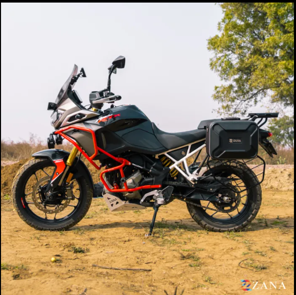 Zana-Roadster Saddle Stay With Jerry Can Mount (Black ) For TVS Apache RTX 300-ZI-8718