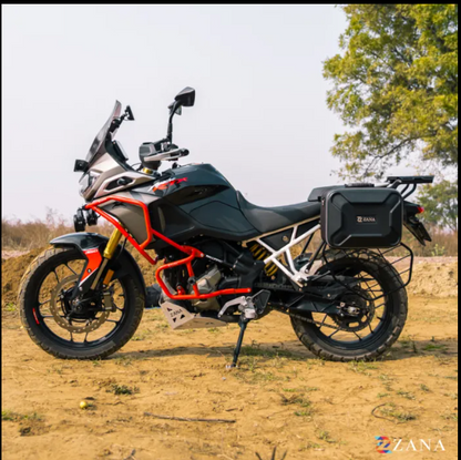 Zana-Roadster Saddle Stay With Jerry Can Mount (Black ) For TVS Apache RTX 300-ZI-8718
