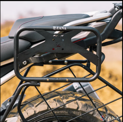 Zana-Roadster Saddle Stay With Jerry Can Mount (Black ) For TVS Apache RTX 300-ZI-8718
