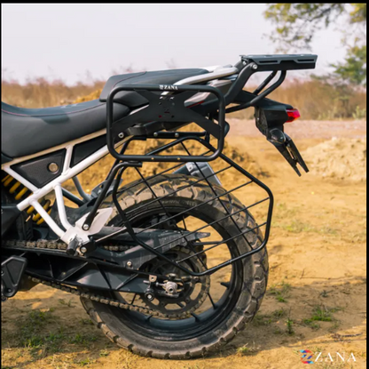 Zana-Roadster Saddle Stay With Jerry Can Mount (Black ) For TVS Apache RTX 300-ZI-8718