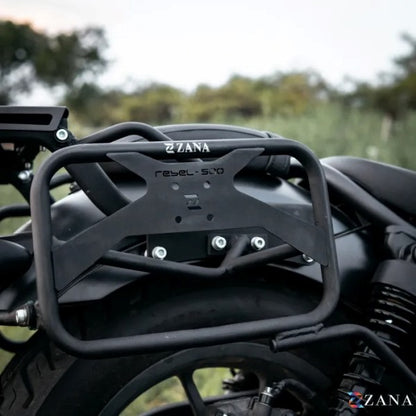 Zana Saddle Stay With Jerry Can Mount Black For Honda Rebel 500 (Coming Soon Pre-Booking Open Now)-ZI-8626