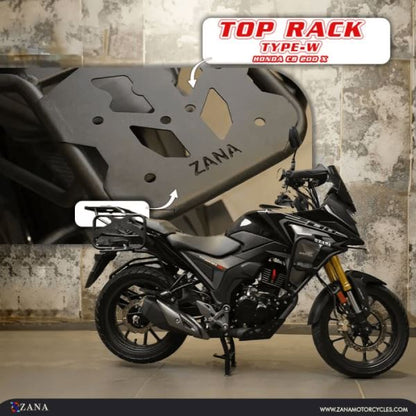 Zana-Top Rack with Plate For Honda CB200X ( Type-W Black )-ZI-8505