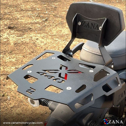 Zana Top Rack with plate & Pillion Back Rest for Harley Davidson 440 x ZI-8484