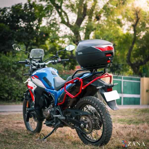 Zana-Top Box Moto (32 ltr) Plastic With Backrest (Black)-ZI-TB-024