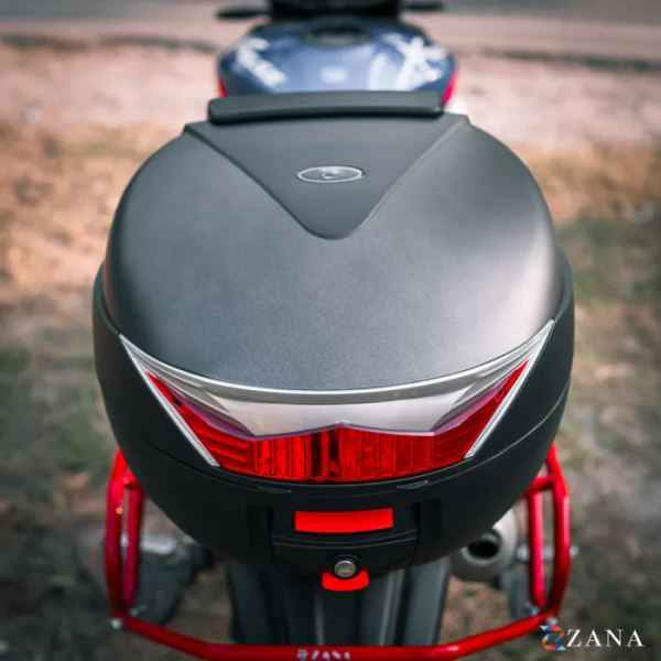 Zana-Top Box Moto (32 ltr) Plastic With Backrest (Black)-ZI-TB-024