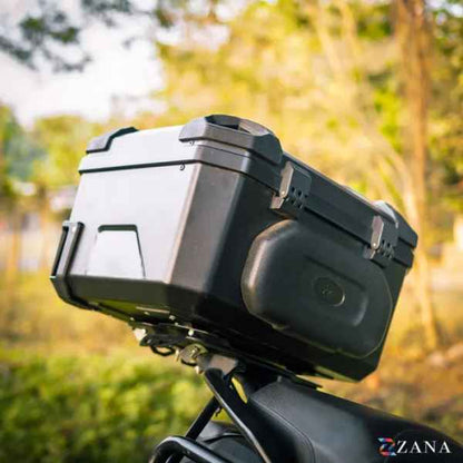 Zana-Top Box Nomada (45 Ltr) Plastic With Backrest (Black )-ZI-TB-022