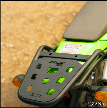 Zana-Top Rack With Plate Type-W (Compatible with Pillion Backrest)For Kawasaki KLX 230 ( MS ,Black )-ZI-8730