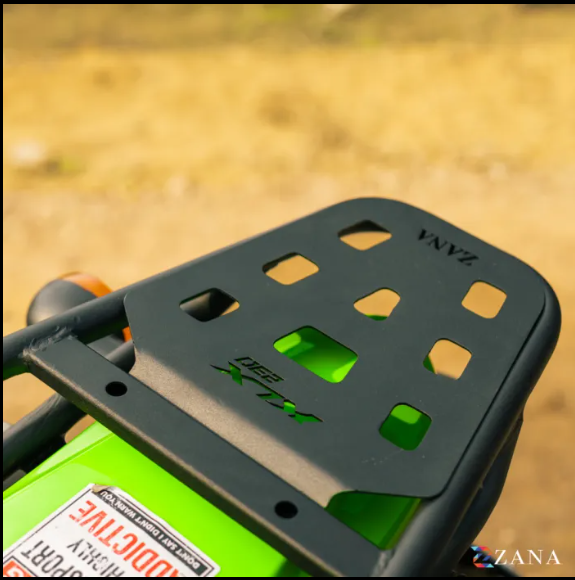 Zana-Top Rack With Plate Type-W (Compatible with Pillion Backrest)For Kawasaki KLX 230 ( MS ,Black )-ZI-8730