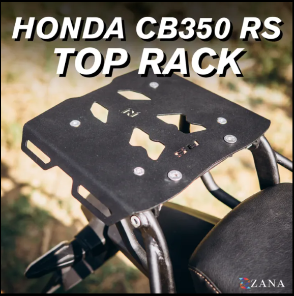 Zana-Top Rack With Plate V-2 For Honda CB350 RS (MS,Black)-ZI-8160 V2