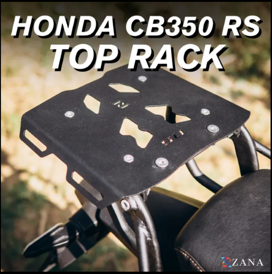 Zana-Top Rack With Plate V-2 For Honda CB350 RS (MS,Black)-ZI-8160 V2