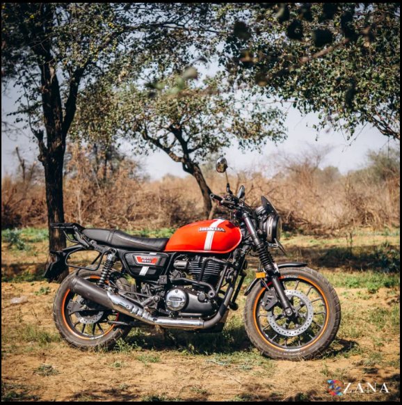Zana-Top Rack With Plate V-2 For Honda CB350 RS (MS,Black)-ZI-8160 V2
