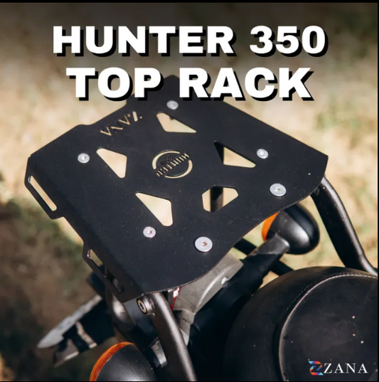 Zana-Top Rack With Plate V-2 For Hunter 350 (MS,Black) -ZI-8268 V2