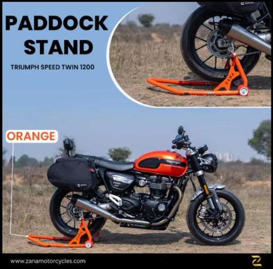 Zana-Universal Paddock Stand V-2 Orange for Triumph Speed Twin 1200-ZI-8407