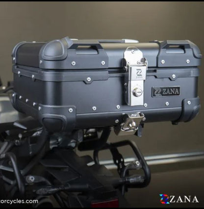 Zana-Universal Top Box Aluminium (22 Litre) R-Flat Black-ZI-TB-020