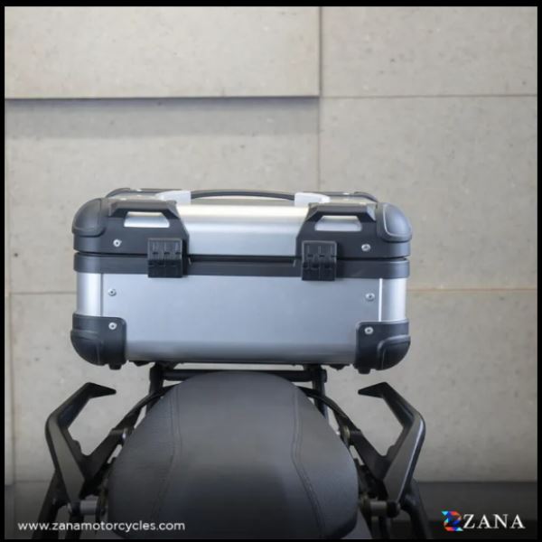 Zana-Universal Top Box Aluminium (22 Litre) R-Flat Silver-ZI-TB-019