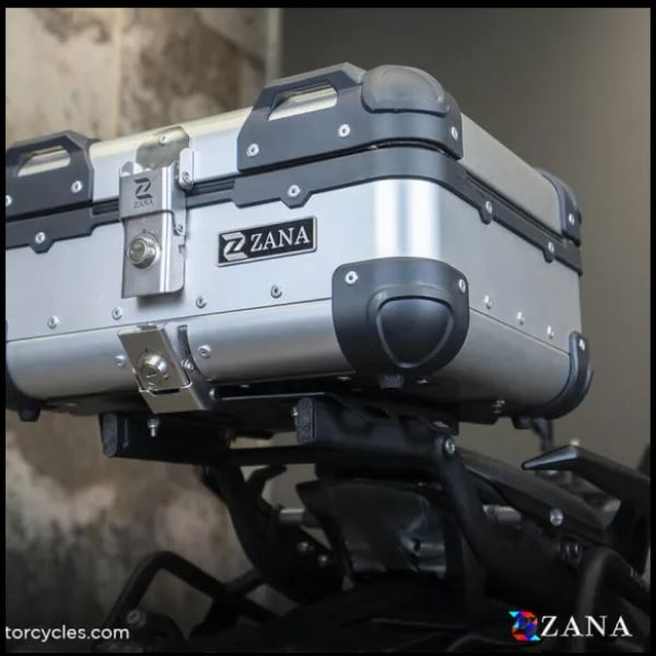 Zana-Universal Top Box Aluminium (22 Litre) R-Flat Silver-ZI-TB-019
