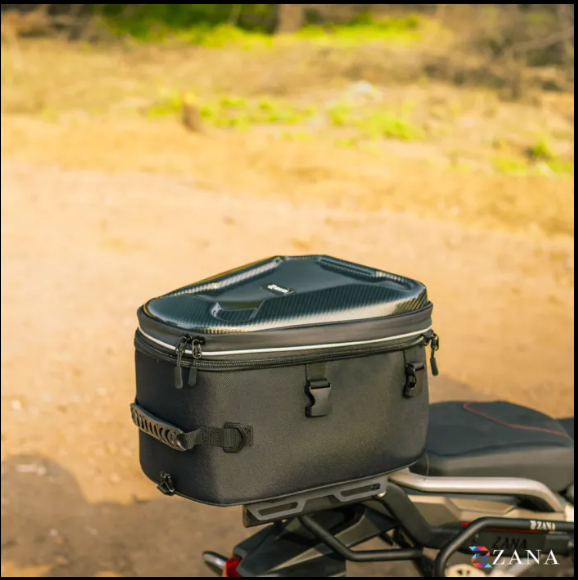 Zana-Universal Pluto carbon Hardshell Expandable Tail Bag (16L to 20L ) For TVS Apache RTX 300-ZI-BG-012