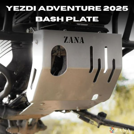 Zana Bash Plate For Yezdi Adventure 2025 (Silver, Aluminum)-ZI-8687