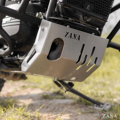 Zana Bash Plate For Yezdi Adventure 2025 (Silver, Aluminum)-ZI-8687