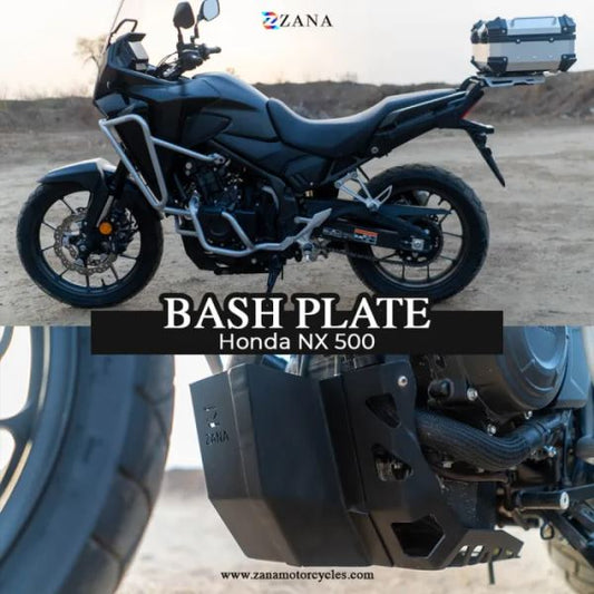 Zana Bash Plate for Honda NX500 (Black)-ZI-8474