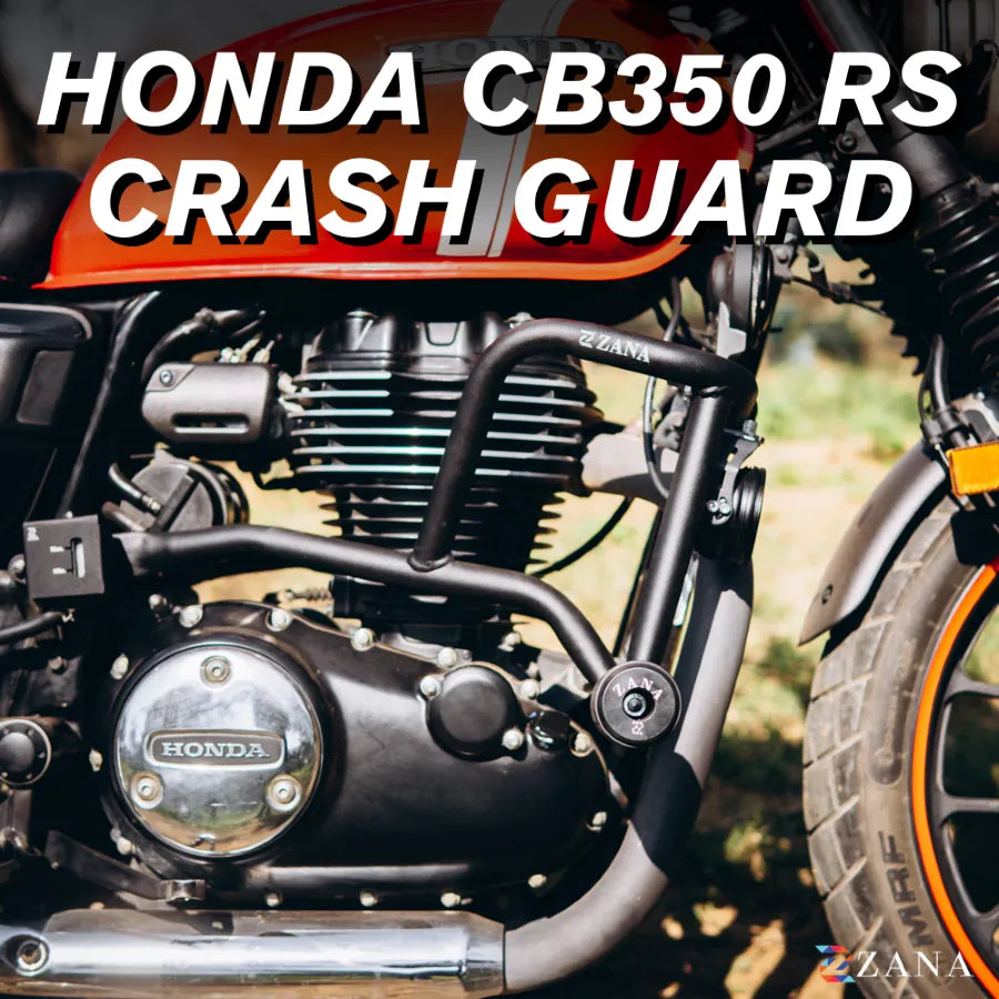 Zana Crash Guard V-2 With Slider Texture Matt Black For Honda CB350 RS - ZI-8751