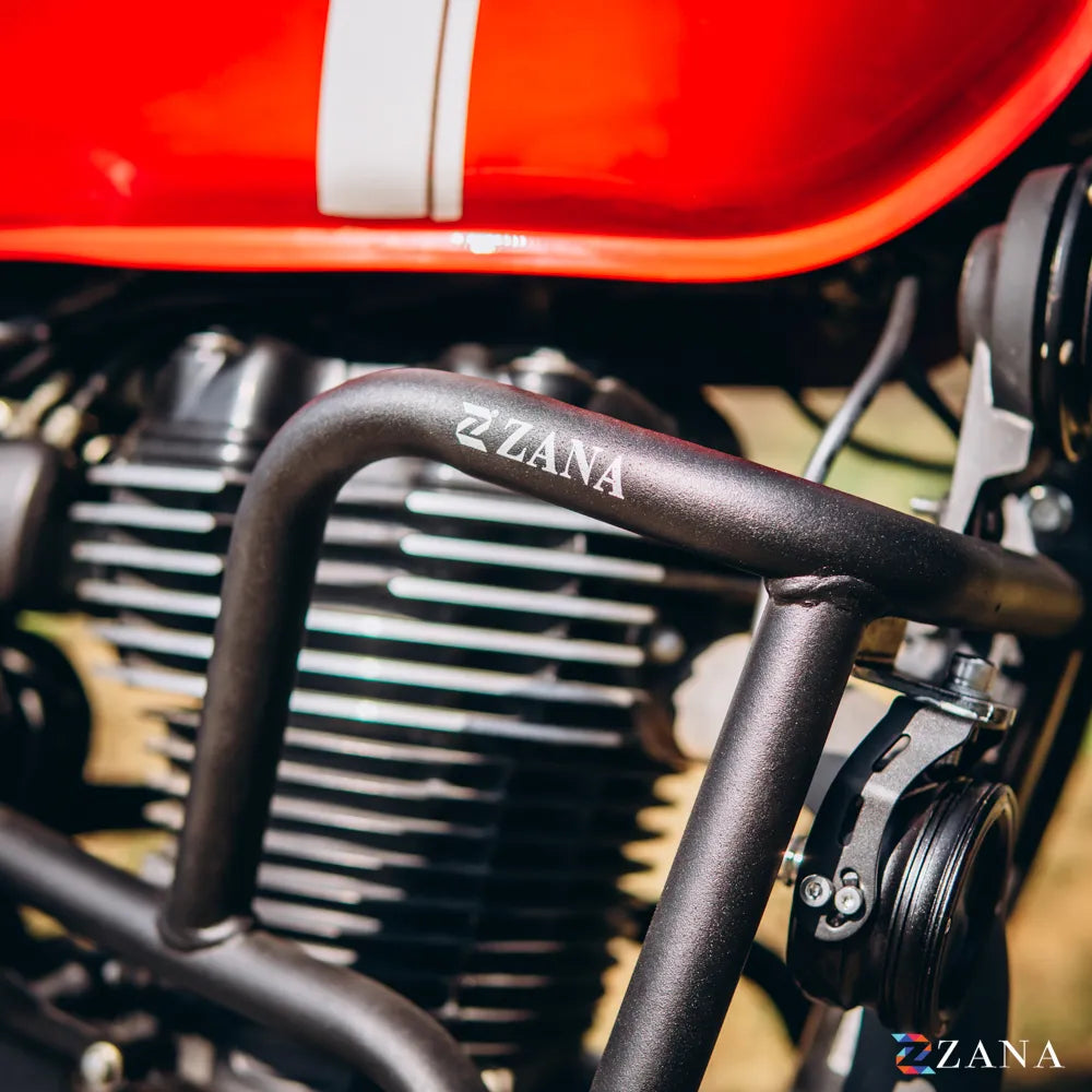 Zana Crash Guard V-2 With Slider Texture Matt Black For Honda CB350 RS - ZI-8751