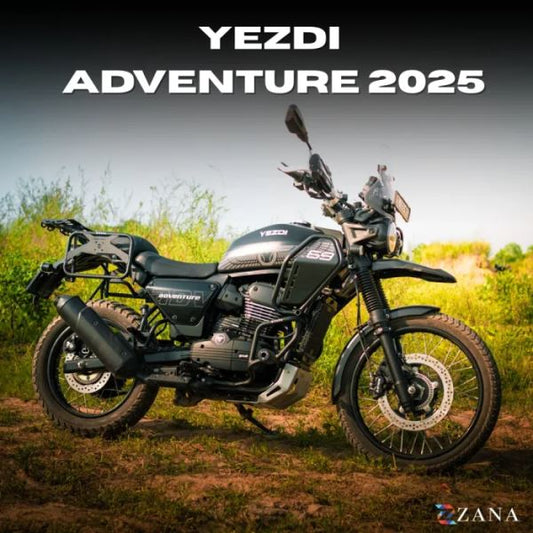 Zana Crash Guard With Slider For Yezdi Adventure 2025 (Black) (COMPATIBLE WITH OEM TANK GUARD)-ZI-8667