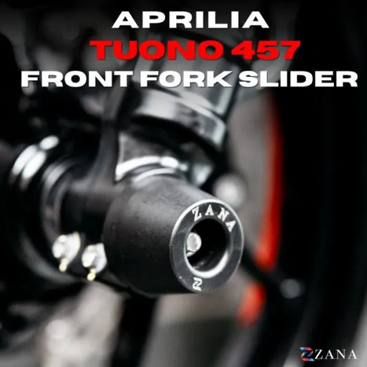 Zana Front Fork Slider For Aprilia Tuono 457 (Black)-ZI-8641