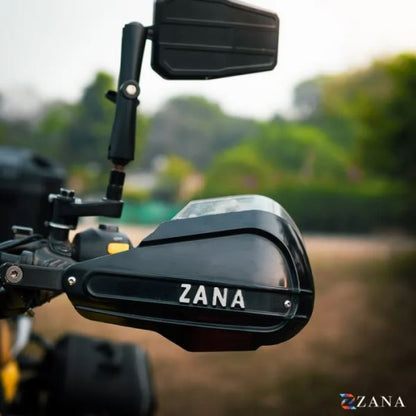 Zana Hand Guard For Suzuki V Strom SX 250 (Black & Silver Logo)-ZI-8620-BS