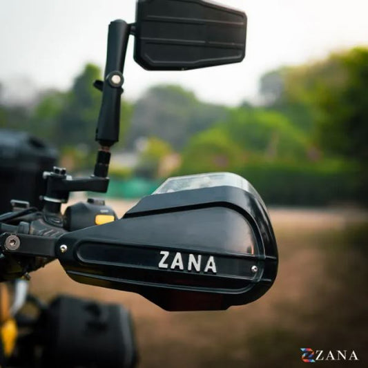 Zana Hand Guard For Suzuki V Strom SX 250 (Black & Silver Logo)-ZI-8620-BS