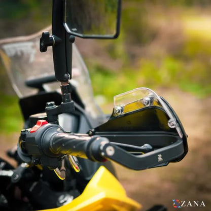 Zana Hand Guard For Suzuki V Strom SX 250 (Black & Silver Logo)-ZI-8620-BS