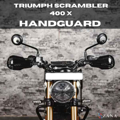 Zana Hand Guard For Triumph Scrambler 400 X (Black)-ZI-8615-BB