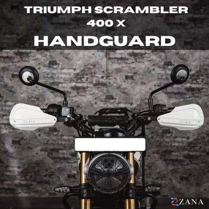 Zana Hand Guard For Triumph Scrambler 400 X (White)-ZI-8615-WW