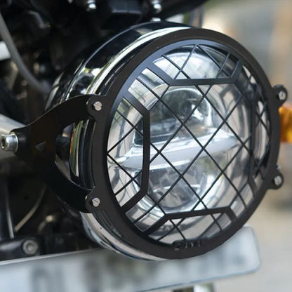 Zana Headlight Grill Type 4 SS Black GT & Interceptor 650-ZI-6046