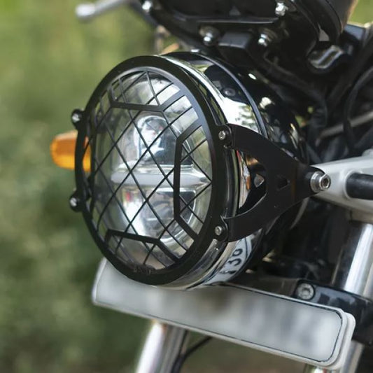 Zana Headlight Grill Type 4 SS Black GT & Interceptor 650-ZI-6046