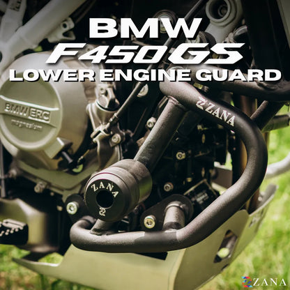 Zana Lower Engine Guard With Slider For BMW F 450 GS (Texture Black)