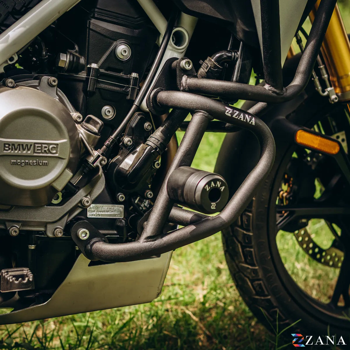 Zana Lower Engine Guard With Slider For BMW F 450 GS (Texture Black)