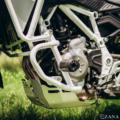 Zana Lower Engine Guard With Slider For BMW F 450 GS (White)