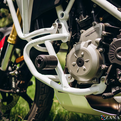 Zana Lower Engine Guard With Slider For BMW F 450 GS (White)